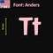 Aacc Self-Adhesive Vinyl Letter: t, Scale: 50 cm. Color: Pink Font: Anders by, 8PK AACC-Anders-lt-Pink-M50x8 - alternate 1