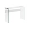Homeroots 44" White and Clear Solid Console Table 333148 - alternate 1