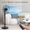 Healsmart 15in Adjustable 12 Levels Speed Pedestal Stand Fan with Remote Control for Indoor, Home,  HIFANXSTAND1601WRC - alternate 6