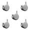 Service Caster 3 Inch MRI Safe Casters with Brakes, 7/16 Inch Grip Ring Stem, Set of 5, SCC, 5PK SCC-GR02S75-TPR-GRY-B-71678-MRI-5 - alternate 1