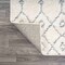 Jonathan Y Pia Moroccan Trellis Plush Carved High-Low Cream/Gray 4 ft. x 6 ft. Area Rug SNT105B-4 - alternate 7