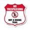 Signmission No Trespassing Shield Sign Not A Hiking, 12 Inch X 12 Inch, Aluminum Metal Sign SHI-A-12-414 - alternate 1
