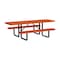 Leisure Craft 8 FT ADA Accessible Outdoor Picnic Table with 2 Bench Seats, Orange T8XPP-ADA-ORANGE - alternate 1