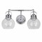 Jonathan Y Shirley 17.5" 2-Light Farmhouse Industrial Metal LED Vanity Light w/Seeded Glass Globe Shades, Chrome JYL7404A - alternate 10