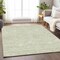 Homeroots 3' X 5' Artichoke Green And Ivory Floral Washable Indoor Outdoor Area Rug 594599 - alternate 8