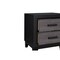 Homeroots 22" Black And Gray Wood Two Drawer Nightstand 564652 - alternate 6