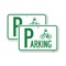Signmission Parking With Cycle and Lock Symbol, 18'' X 24'' 2 Signs, Heavy Gauge Aluminum, 2PK A-1824-2PACK-24625 - alternate 1