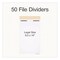 Pendaflex File Divider Set, End Tab: 1/5-Cut, 1 Fastener, Legal Size, Manila, 50PK 1007068 - alternate 3