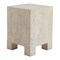 Homeroots 20" Beige Faux Stone Square End Table 556510 - alternate 8