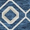 Homeroots 3' X 5' Navy Blue Ivory And Peach Geometric Washable Indoor Outdoor Area Rug 612202 - alternate 7