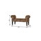Homeroots 40in Brown Genuine Leather and Solid Wood Upholstered Bench 723438 - alternate 8