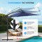 Simple Deluxe 9.8ft Offset Umbrella Cantilever Patio Hanging Umbrella Outdoor Market Umbrella with Crank and Cros 3A88LGBRLAOFFSET10BLUV2 - alternate 6