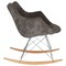 Leisuremod Willow Velvet Eiffel Base Rocking Chair, Cedar Brown WR24VDBR - alternate 5