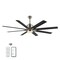 Jonathan Y Octo 66" 1-Light Contemporary Industrial Iron/Plastic Mobile-App/Remote-Controlled 6-Speed Ceiling F JYL9712B - alternate 1