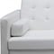 Homeroots 80" White Faux Leather Sleeper Sofa With Silver Legs 372117 - alternate 5