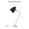 Homeroots 22" Black Iron Desk Table Lamp With Black Bell Shade 530934 - alternate 7