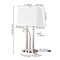 Jonathan Y Blaire 23.75" 2-Light Modern Farmhouse Metal LED Table Lamp w/USB Charging port, Adjustable Reading L JYL1144C - alternate 7
