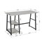 Homeroots Modern Geo Dark Grey Home Office Table With Storage Shelves 475986 - alternate 3