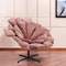 Homeroots 42" Pink And Black Velvet And Upholstered Swivel Side Chair 564970 - alternate 7