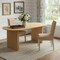 Homeroots 79" Natural Solid Wood Double Pedestal Base Oval Dining Table 712140 - alternate 5