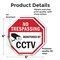 Signmission No Trespassing Monitored By CCTV, 6 inch X 6 inch, Vinyl Decal, 2PK OC-D-2PACK-6-33 - alternate 3