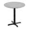 Flash Furniture 31.25" RD Tabletop, Seamless Surface Technology, Gray Faux Concrete, 22x22 Black Table Height X-Base ST-RD31-CMGY-T2222-GG - alternate 1