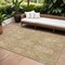 Homeroots 8' X 10' Khaki And Brown Damask Washable Indoor Outdoor Area Rug 603740 - alternate 1