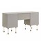Homeroots 55" Gray And Clear Writing Desk With Three Drawers 402072 - alternate 5