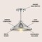 Jonathan Y Cisco 11.8 in. Iron Modern Farmhouse LED Semi Flush Mount, Chrome JYL9532B - alternate 7