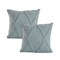 Homeroots Set of Two Blue Diamond Cotton Throw Pillow With Fringe, 2PK 554593 - alternate 5