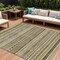 Homeroots 9' X 12' Chocolate And Taupe Striped Washable Indoor Outdoor Area Rug 615336 - alternate 1