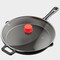 Bakkenmaster Bakken 15.5 in Pre-Seasoned Cast Iron Skillet with Glass Lid & Silicone Handle, Oven Safe BAKCAST222 - alternate 1