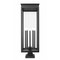 Z-Lite Nova 5 Light Outdoor Pier Mounted Fixture, Black/Clear, 12.5 In W x 36.75 In H 5018PHXLS-SQPM-BK - alternate 6