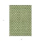 Homeroots 5' X 8' Green And Ivory Geometric Washable Indoor Outdoor Area Rug 596100 - alternate 8