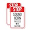 Signmission Stop Sound Horn Before Proceeding with Caution, 12'' X 18'' 2 Signs, Heavy Gauge Aluminum, 2PK A-1218-2PACK-22842 - alternate 1