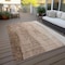 Homeroots 9' X 12' Brown And Beige Ombre Washable Indoor Outdoor Area Rug 581802 - alternate 7