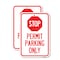 Signmission Stop - Permit Parking Only With Stop Symbol, 18'' X 24'' 2 Signs, Heavy Gauge Aluminum, 2PK A-1824-2PACK-22863 - alternate 1
