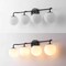 Jonathan Y Louis Parisian Globe 31" 4-Light Metal/Frosted Glass Modern Contemporary LED Vanity Light, Black JYL3558B - alternate 9