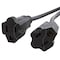 Ac Works Medical Grade Power Cord, IEC C14 to Dual NEMA 5-15R, 10A, 7 ft Coiled, UL/CUL Certified CC14Y515 - alternate 4