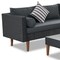 Homeroots Two Piece Outdoor Black Wicker Sectional Seating Group with Black Cushions 625676 - alternate 8