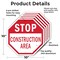 Signmission Stop Construction Area, 10 inch X 10 inch, Aluminum Metal Signs, 5PK OC-A-5Pack-10-43 - alternate 3