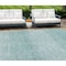 Homeroots 10' X 14' Aqua And Ivory Abstract Washable Indoor Outdoor Area Rug 587397 - alternate 1