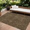 Homeroots 8' X 10' Chocolate Red And Green Floral Washable Indoor Outdoor Area Rug 604586 - alternate 1