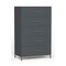 Homeroots 33" Gray Solid Wood Five Drawer Dresser 524130 - alternate 9