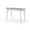 Homeroots 44" White and Gray Writing Desk With Three Drawers 543786 - alternate 8