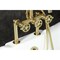 Kingston Brass 7" Center Deck-Mount Clawfoot Tub Faucet with Hand Shower, Brushed Brass AE8407CG - alternate 3