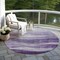 Homeroots 8' Lavender And Purple Round Abstract Washable Indoor Outdoor Area Rug 604985 - alternate 8