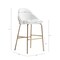 Manhattan Comfort Gracie Barstool in White and Gold - Set of 3 3-BS022-GWH - alternate 7