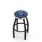 Holland Bar Stool Co 36" Black Wrinkle Seattle Kraken Swivel Bar Stool, Chrome Accent Ring L8B2C36SeaKrk - alternate 1