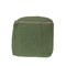 Homeroots 18" Moss Green And Natural Cotton And Jute Cube Pouf Ottoman 551552 - alternate 7